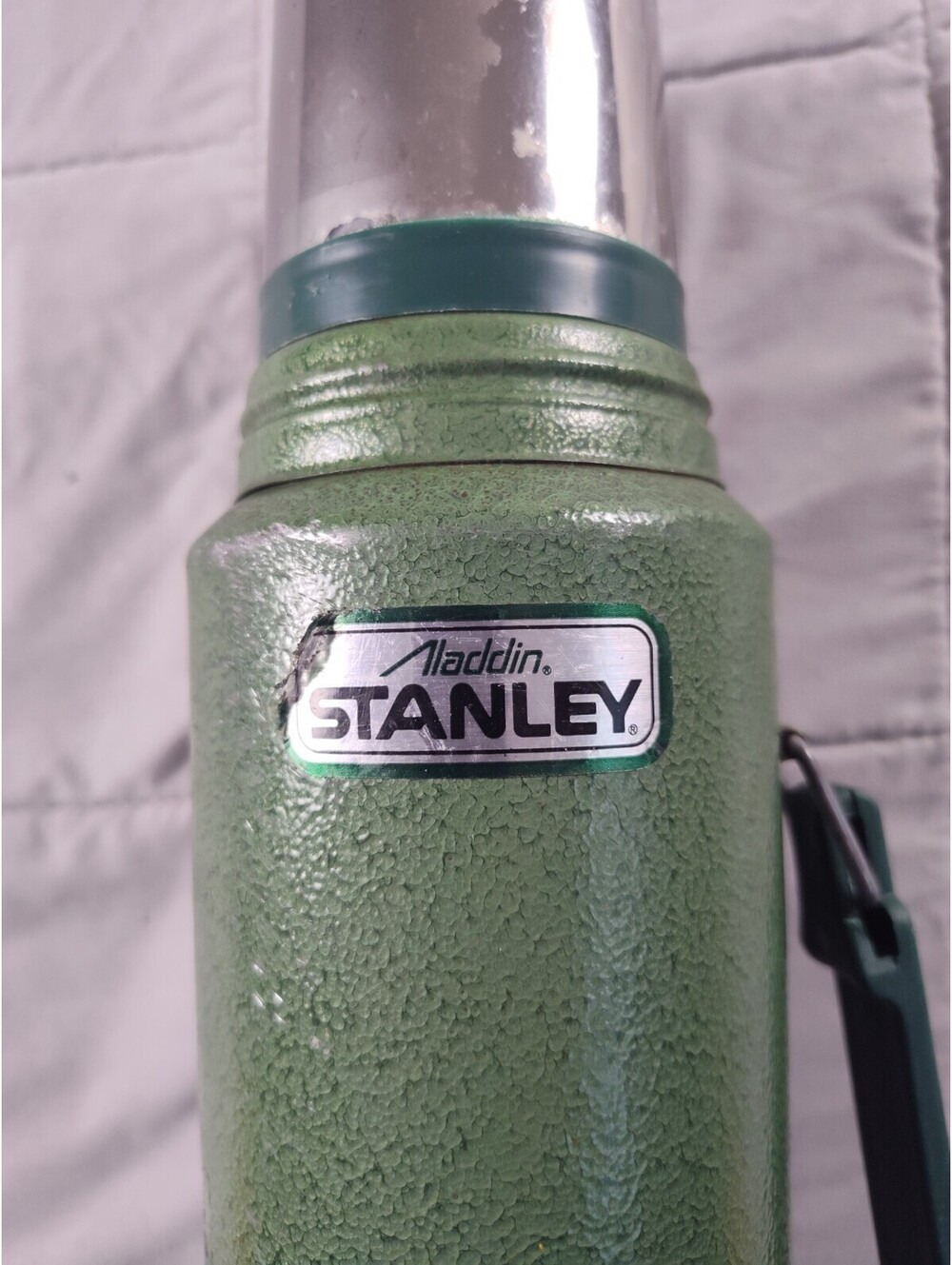 Vintage USA Made Aladdin Stanley Thermos Green 1 Quart A944DH Vacuum Bottle